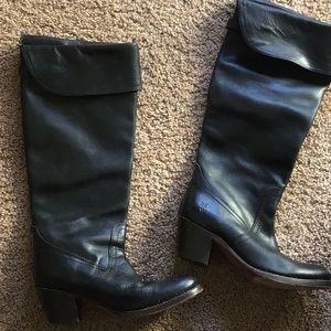 FRYE LEATHER KNEE HIGH BOOTS- EUC